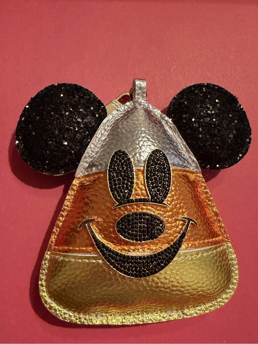 BaubleBar Metallic Candy Corn Character Crossbody Bag - Gold, Silver & Black